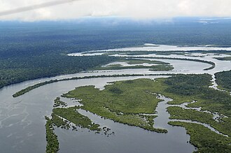 Selva amazónica desde el aire